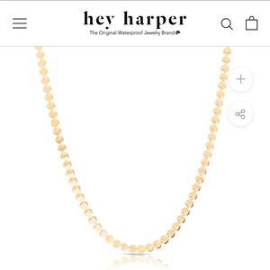 Hey Harper Heart Necklace - gold; waterproof; brand new in box